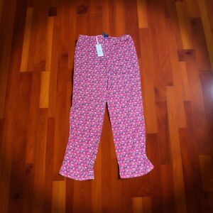 NWT Vineyard Vines Girls Santa Whale Tree Holiday Pajama Pants Pink XL 16